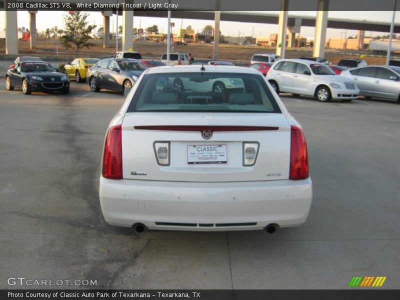 White Diamond Tricoat / Light Gray 2008 Cadillac STS V8