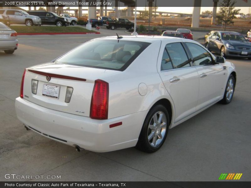 White Diamond Tricoat / Light Gray 2008 Cadillac STS V8