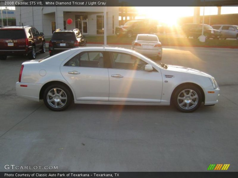 White Diamond Tricoat / Light Gray 2008 Cadillac STS V8
