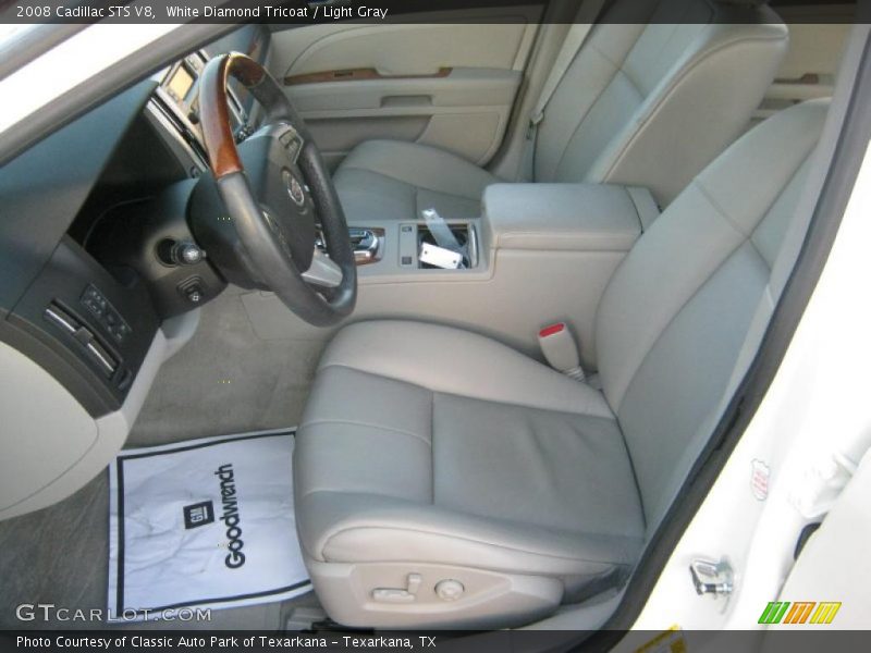 White Diamond Tricoat / Light Gray 2008 Cadillac STS V8