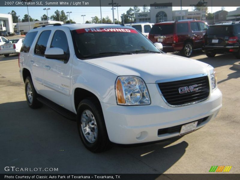 Summit White / Light Tan 2007 GMC Yukon SLE