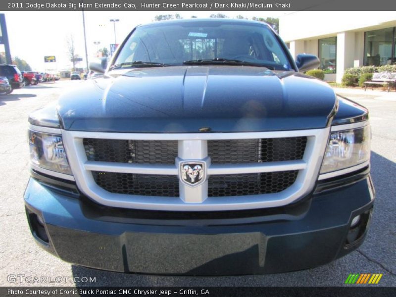 Hunter Green Pearlcoat / Dark Khaki/Medium Khaki 2011 Dodge Dakota Big Horn Extended Cab