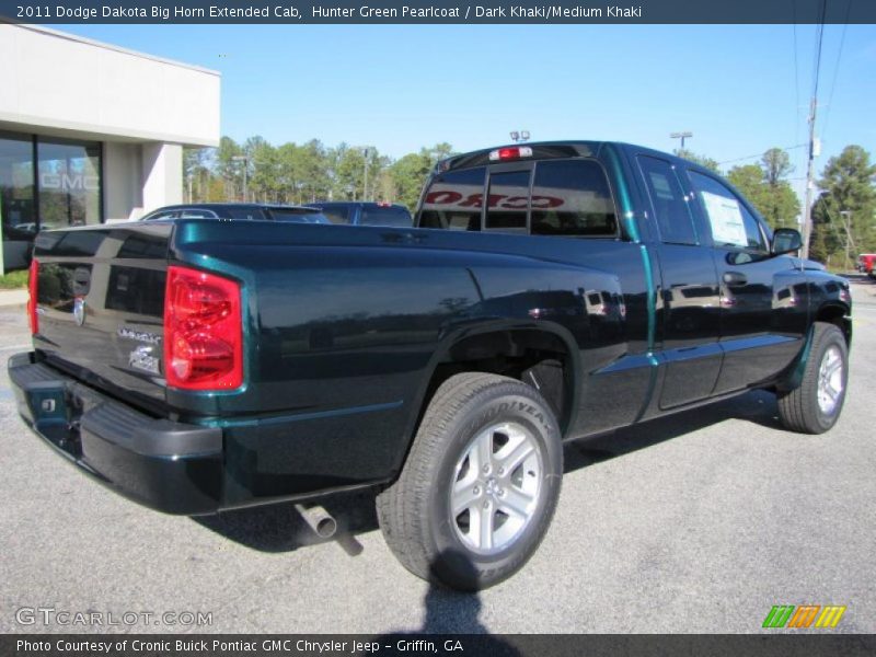 Hunter Green Pearlcoat / Dark Khaki/Medium Khaki 2011 Dodge Dakota Big Horn Extended Cab