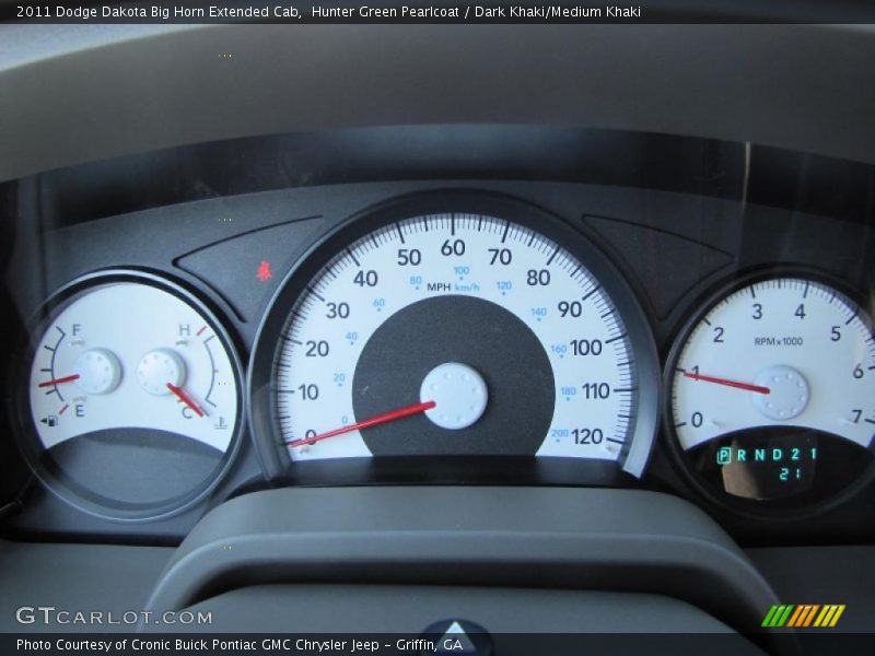 Hunter Green Pearlcoat / Dark Khaki/Medium Khaki 2011 Dodge Dakota Big Horn Extended Cab