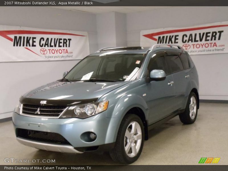 Aqua Metallic / Black 2007 Mitsubishi Outlander XLS
