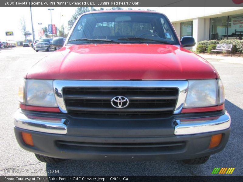 Sunfire Red Pearl / Oak 2000 Toyota Tacoma V6 PreRunner Extended Cab