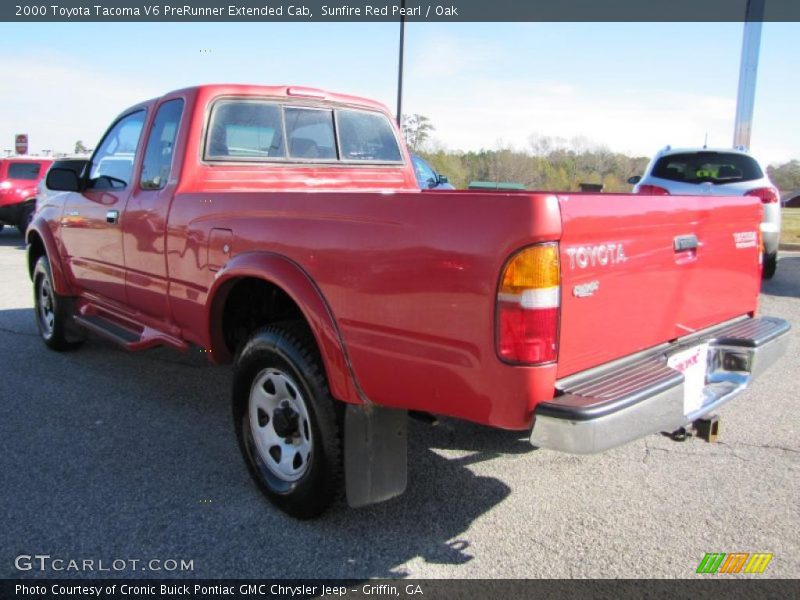 Sunfire Red Pearl / Oak 2000 Toyota Tacoma V6 PreRunner Extended Cab