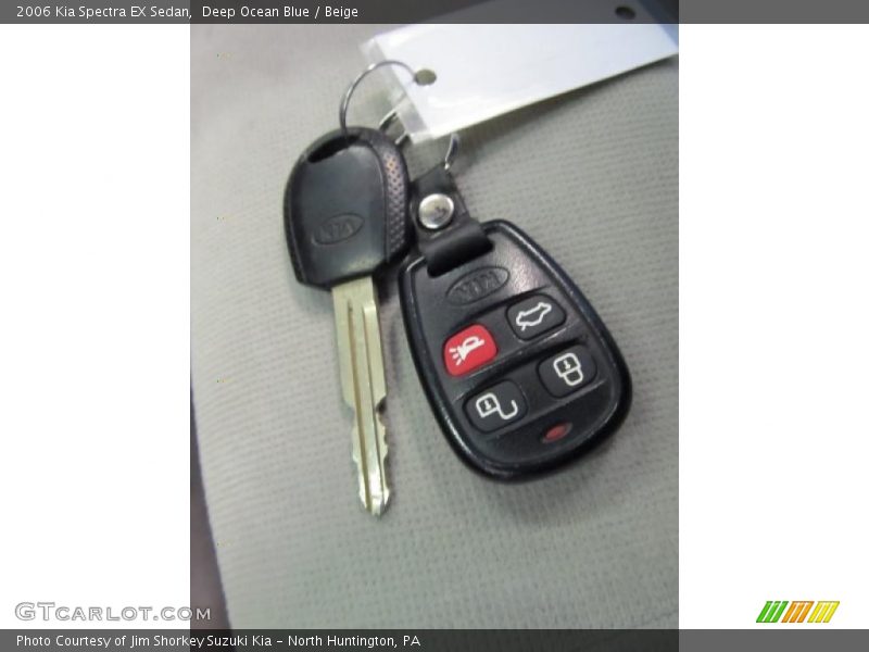Deep Ocean Blue / Beige 2006 Kia Spectra EX Sedan