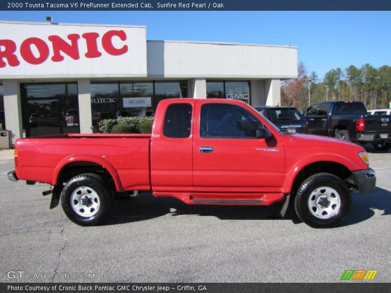 Sunfire Red Pearl / Oak 2000 Toyota Tacoma V6 PreRunner Extended Cab