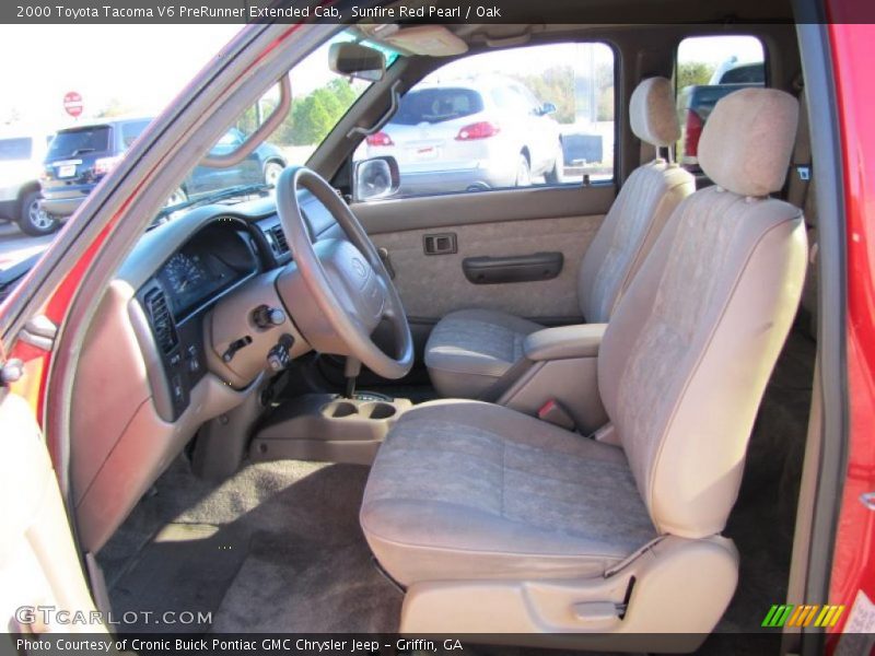 Sunfire Red Pearl / Oak 2000 Toyota Tacoma V6 PreRunner Extended Cab