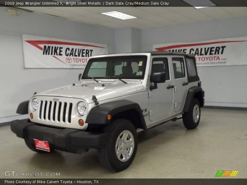 Bright Silver Metallic / Dark Slate Gray/Medium Slate Gray 2009 Jeep Wrangler Unlimited X