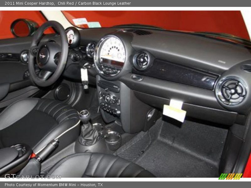  2011 Cooper Hardtop Carbon Black Lounge Leather Interior