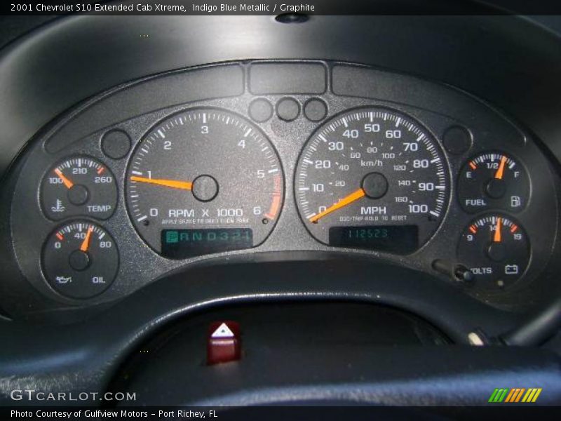 Indigo Blue Metallic / Graphite 2001 Chevrolet S10 Extended Cab Xtreme
