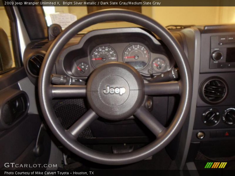 Bright Silver Metallic / Dark Slate Gray/Medium Slate Gray 2009 Jeep Wrangler Unlimited X