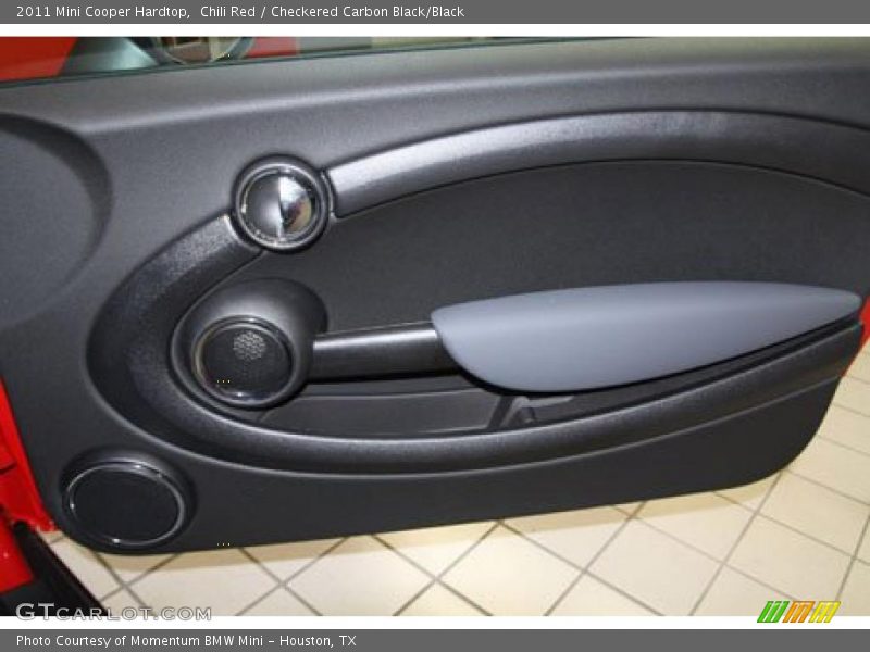 Chili Red / Checkered Carbon Black/Black 2011 Mini Cooper Hardtop