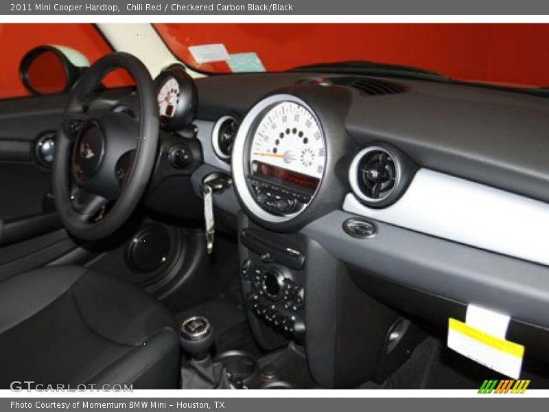 Chili Red / Checkered Carbon Black/Black 2011 Mini Cooper Hardtop