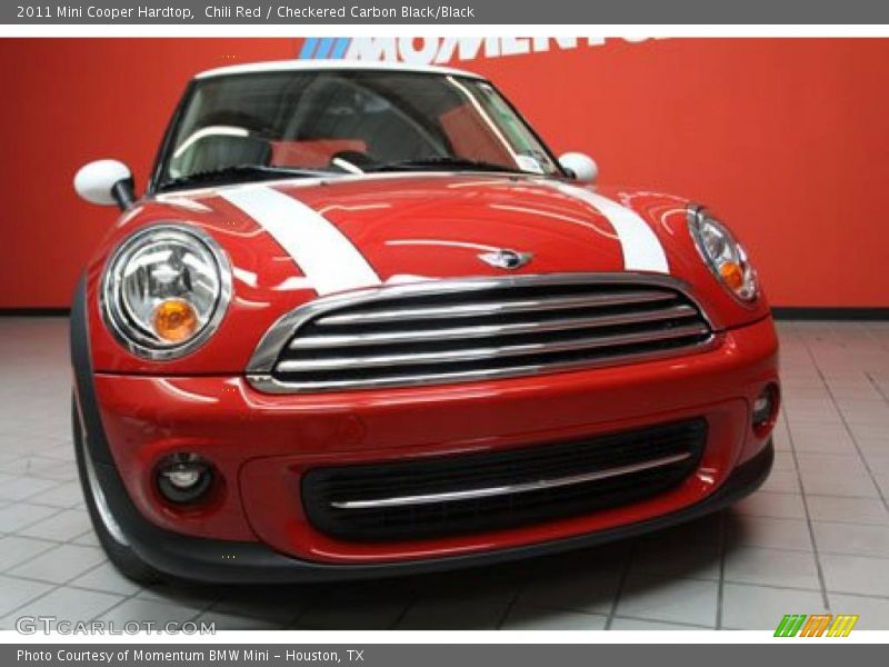 Chili Red / Checkered Carbon Black/Black 2011 Mini Cooper Hardtop