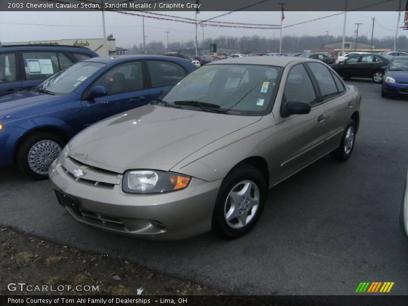 Sandrift Metallic / Graphite Gray 2003 Chevrolet Cavalier Sedan