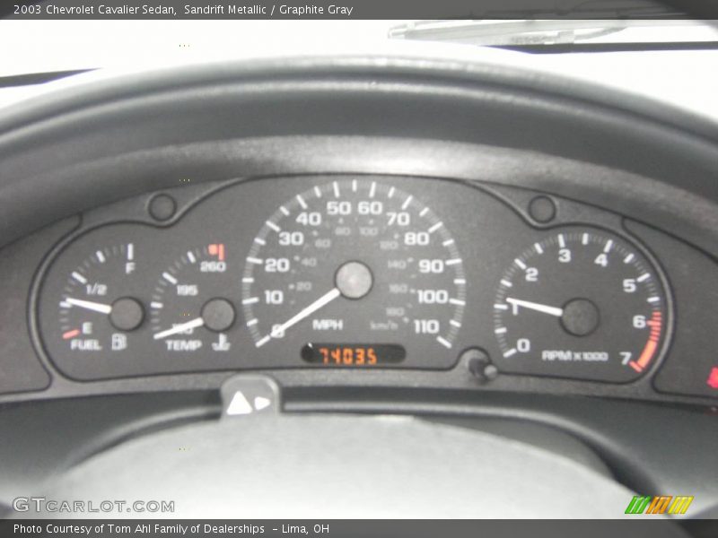 Sandrift Metallic / Graphite Gray 2003 Chevrolet Cavalier Sedan