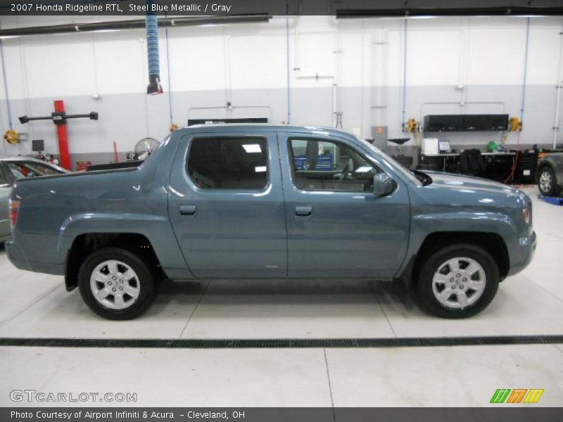 Steel Blue Metallic / Gray 2007 Honda Ridgeline RTL