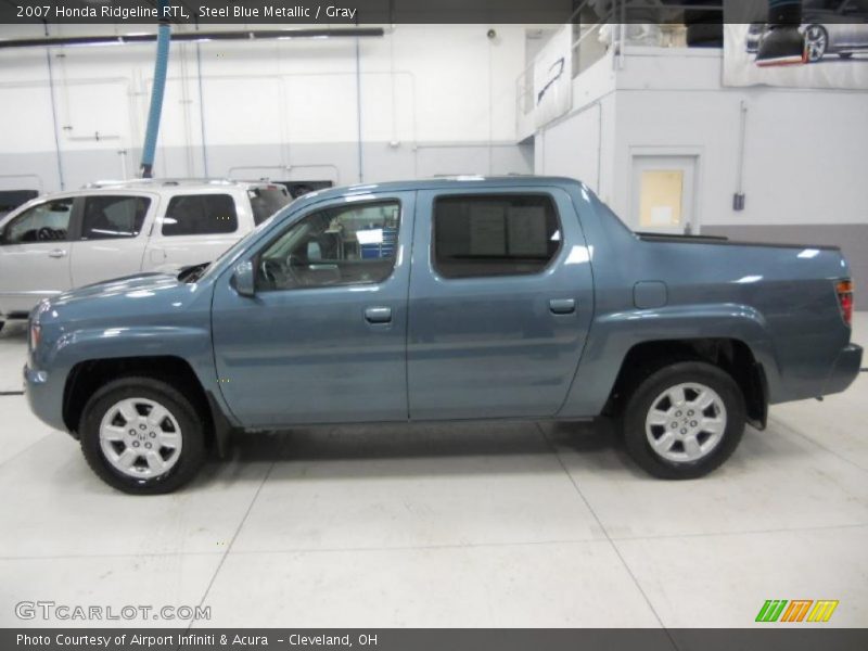 Steel Blue Metallic / Gray 2007 Honda Ridgeline RTL