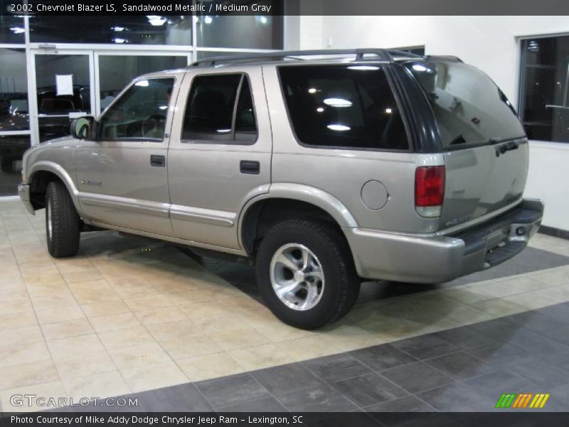 Sandalwood Metallic / Medium Gray 2002 Chevrolet Blazer LS