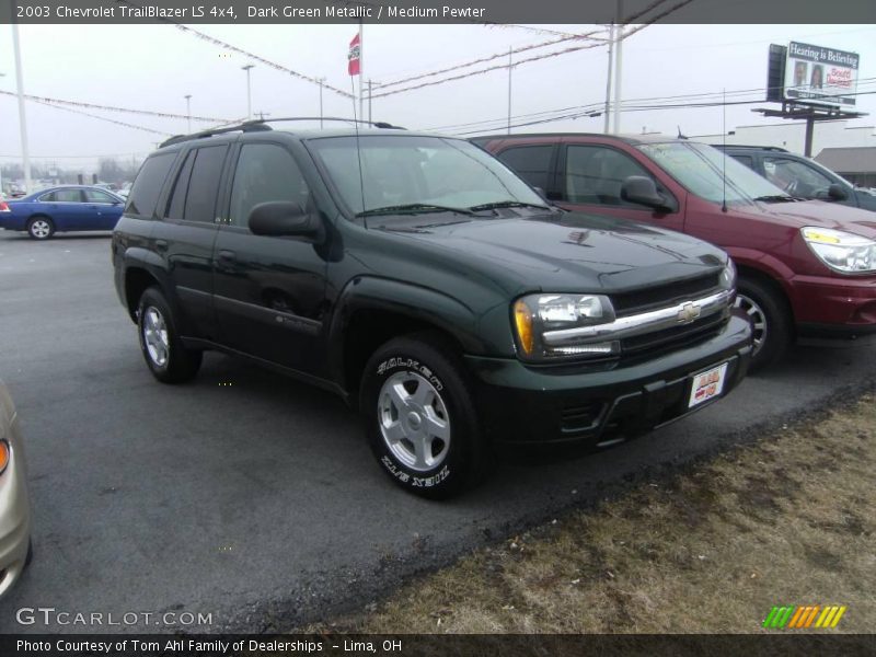 Dark Green Metallic / Medium Pewter 2003 Chevrolet TrailBlazer LS 4x4
