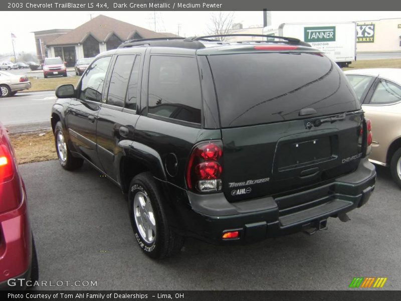 Dark Green Metallic / Medium Pewter 2003 Chevrolet TrailBlazer LS 4x4