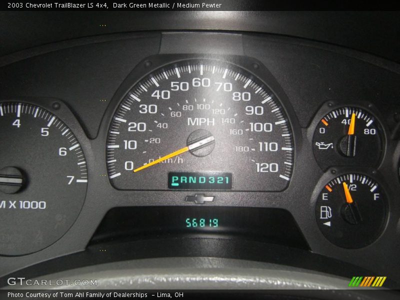 Dark Green Metallic / Medium Pewter 2003 Chevrolet TrailBlazer LS 4x4