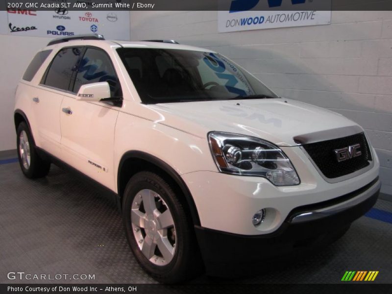 Summit White / Ebony 2007 GMC Acadia SLT AWD