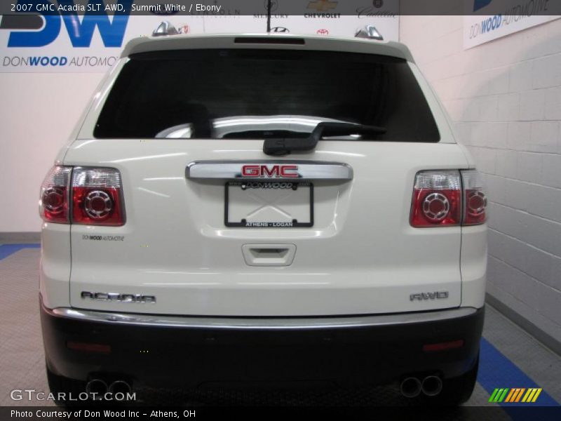 Summit White / Ebony 2007 GMC Acadia SLT AWD