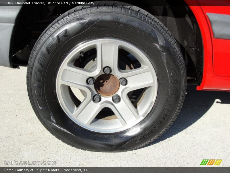 Wildfire Red / Medium Gray 2004 Chevrolet Tracker