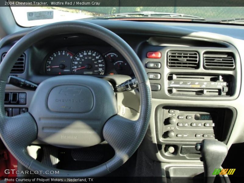 Wildfire Red / Medium Gray 2004 Chevrolet Tracker
