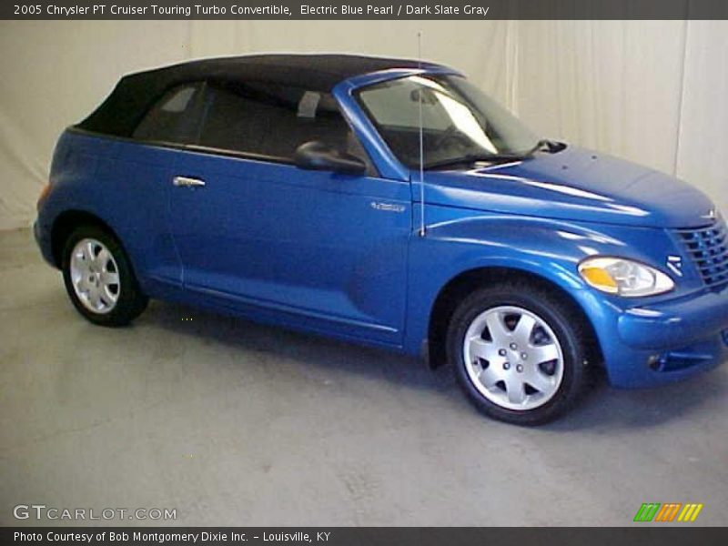 Electric Blue Pearl / Dark Slate Gray 2005 Chrysler PT Cruiser Touring Turbo Convertible