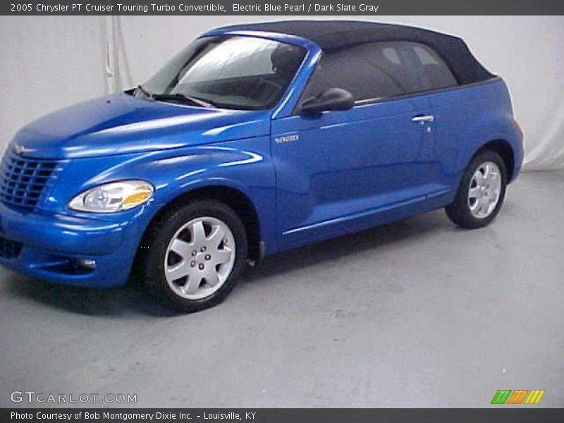 Electric Blue Pearl / Dark Slate Gray 2005 Chrysler PT Cruiser Touring Turbo Convertible