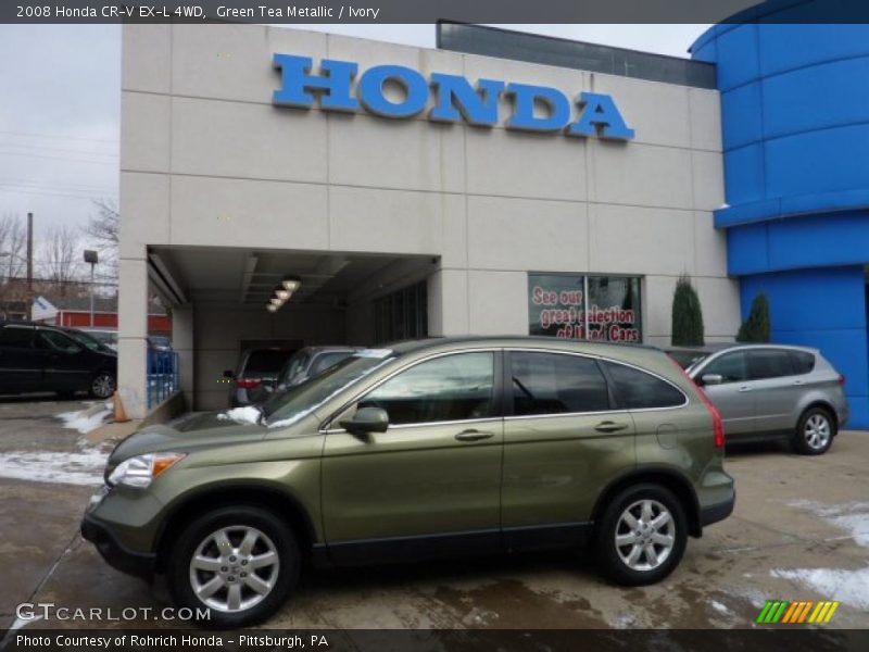 Green Tea Metallic / Ivory 2008 Honda CR-V EX-L 4WD