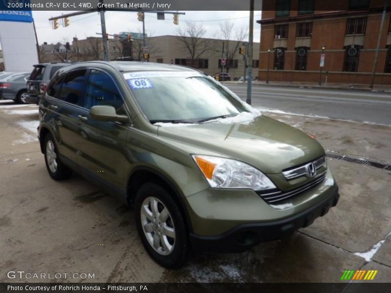 Green Tea Metallic / Ivory 2008 Honda CR-V EX-L 4WD