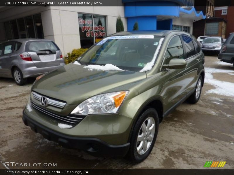 Green Tea Metallic / Ivory 2008 Honda CR-V EX-L 4WD