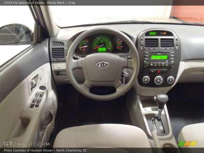 Ebony Black / Gray 2009 Kia Spectra LX Sedan