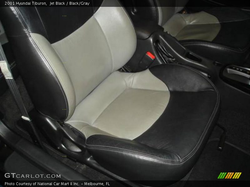 Jet Black / Black/Gray 2001 Hyundai Tiburon