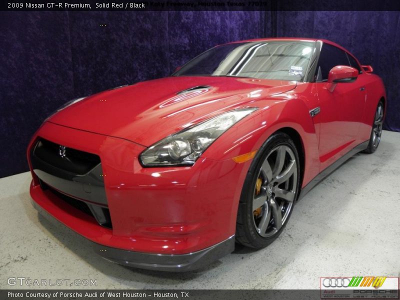 Solid Red / Black 2009 Nissan GT-R Premium