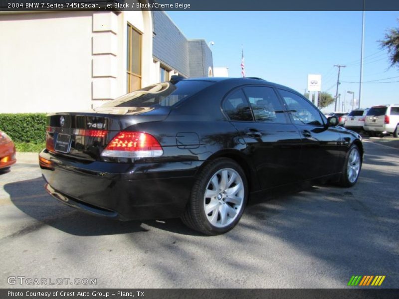 Jet Black / Black/Creme Beige 2004 BMW 7 Series 745i Sedan