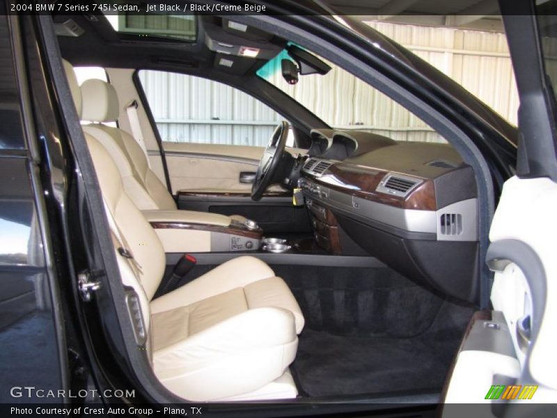  2004 7 Series 745i Sedan Black/Creme Beige Interior