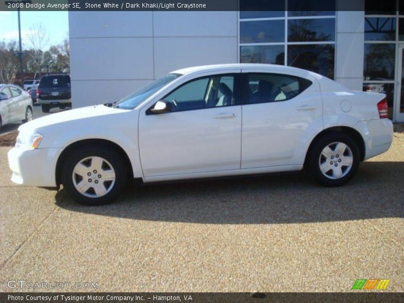 Stone White / Dark Khaki/Light Graystone 2008 Dodge Avenger SE