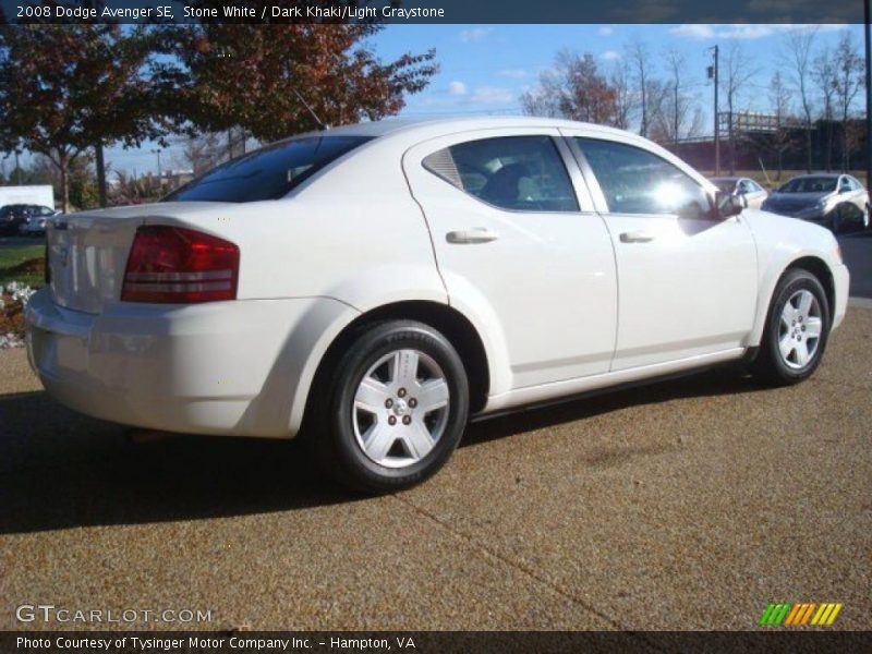 Stone White / Dark Khaki/Light Graystone 2008 Dodge Avenger SE