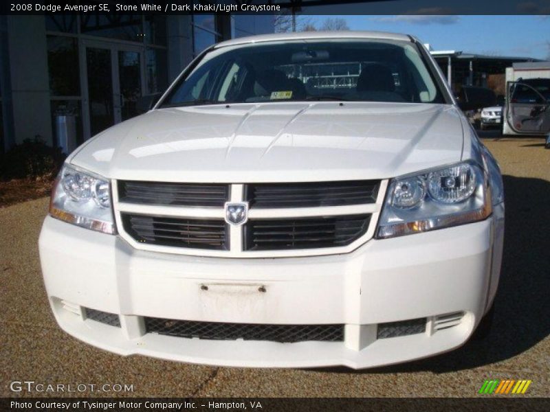 Stone White / Dark Khaki/Light Graystone 2008 Dodge Avenger SE