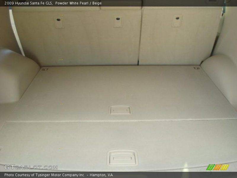 Powder White Pearl / Beige 2009 Hyundai Santa Fe GLS