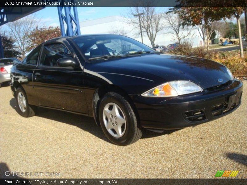 Black / Graphite 2002 Chevrolet Cavalier Coupe