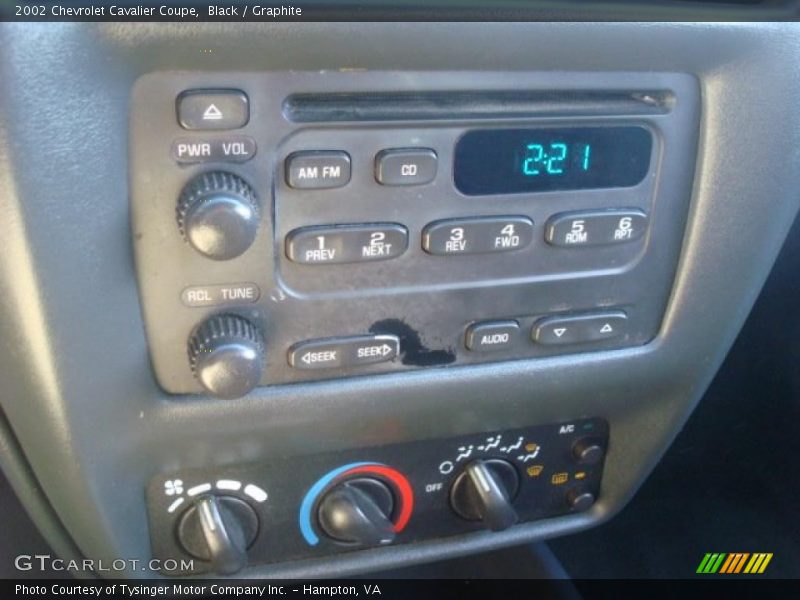 Black / Graphite 2002 Chevrolet Cavalier Coupe