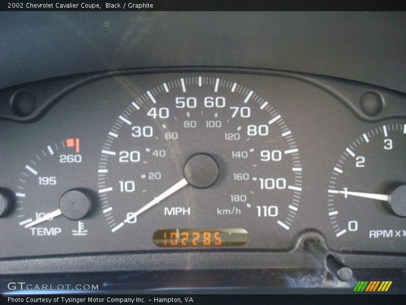 Black / Graphite 2002 Chevrolet Cavalier Coupe